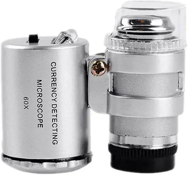 Alt view image 5 of 7 - 60X Magnifying Loupe Jewelry Jewelers Pocket Magnifier Loop Eye Glass Led Light