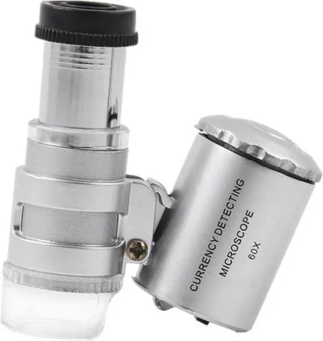 Alt view image 6 of 7 - 60X Magnifying Loupe Jewelry Jewelers Pocket Magnifier Loop Eye Glass Led Light