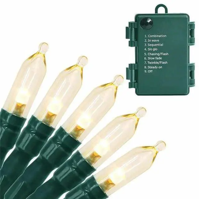 Alt view image 2 of 5 - Outdoor String Lights Christmas Lights Battery Operated String Lights 50 Led USA