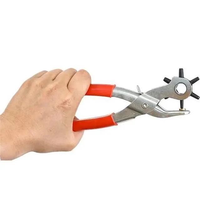 Alt view image 3 of 6 - New Leather Hole Punch Belt Puncher Tool Hole Maker Revolving Rotary Heavy Duty