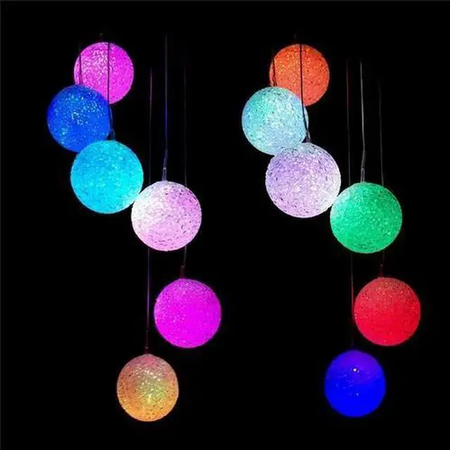 Alt view image 3 of 7 - Solar Color Changing LED Ball Wind Chimes Home Garden Yard Decor Light Lamp US