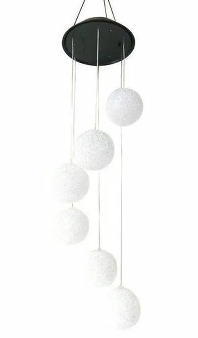 Alt view image 6 of 7 - Solar Color Changing LED Ball Wind Chimes Home Garden Yard Decor Light Lamp US
