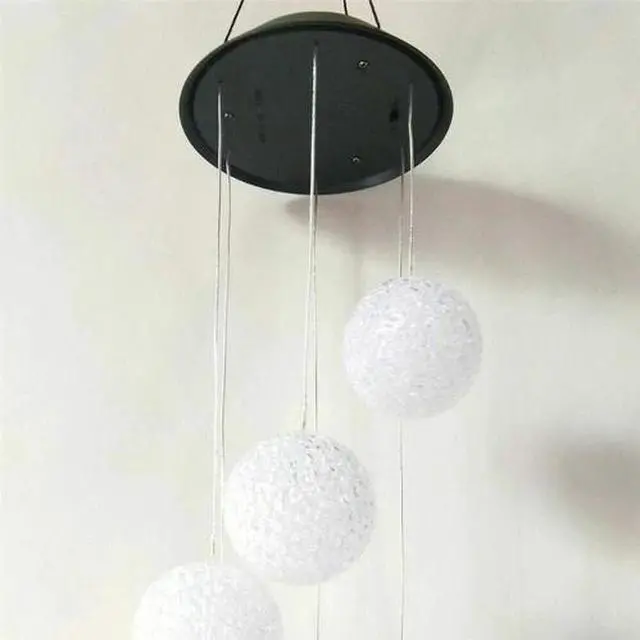 Alt view image 7 of 7 - Solar Color Changing LED Ball Wind Chimes Home Garden Yard Decor Light Lamp US