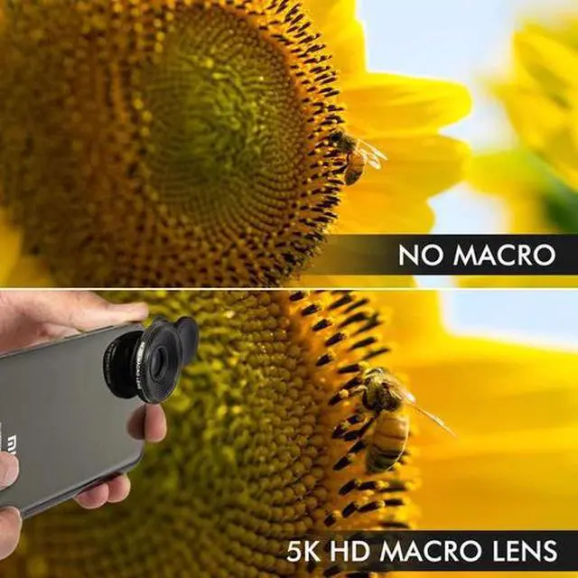 Alt view image 2 of 7 - Professional 5K HD Phone Camera Photo Lens 20X Macro Lens Clip On Phone Kit Clip