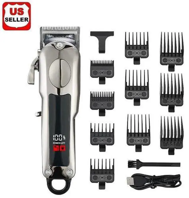 Main image of Professional Hair Clippers Trimmer Mens Barber Hair Cutting kit Machine Cordless
