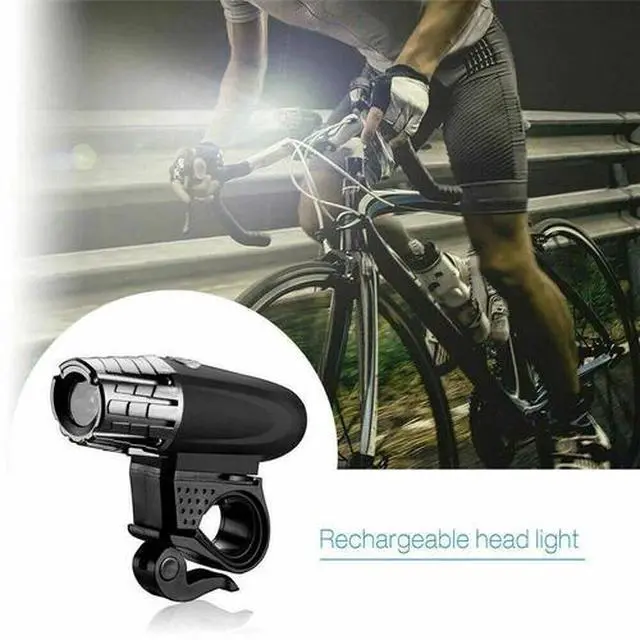 Alt view image 6 of 7 - USB Rechargeable Bright LED Bicycle Bike Front Headlight and Rear Tail Light Set