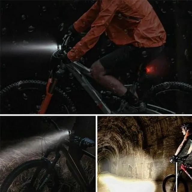 Alt view image 7 of 7 - USB Rechargeable Bright LED Bicycle Bike Front Headlight and Rear Tail Light Set