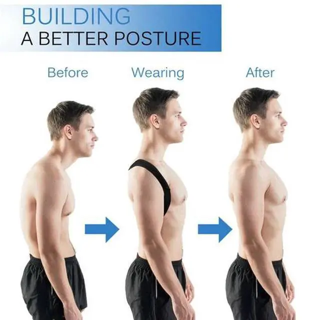 Alt view image 3 of 4 - Adjustable Posture Corrector Back Shoulder Support Correct Brace Belt Men Women