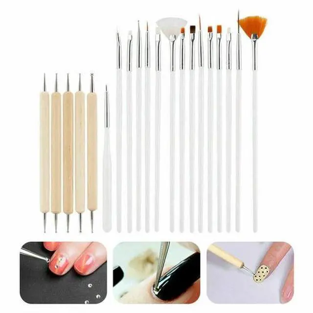 Alt view image 4 of 7 - 27 pcs Nail Art Gel Design Pen Painting Polish Brush Dotting Drawing Tools Set