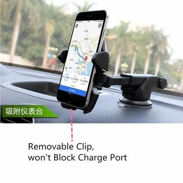 Alt view image 3 of 6 - Car Holder Windshield Mount Bracket for Mobile Cell Phone GPS iPhone Samsung