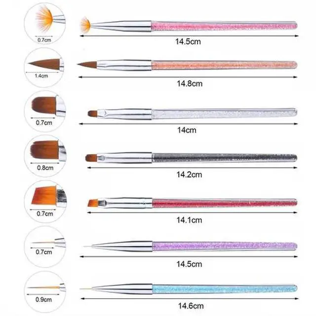 Alt view image 5 of 6 - 27 pcs Nail Art Design Set Dotting Painting Drawing Polish Brush Pen Tool kit US