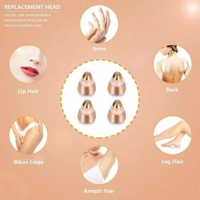 Alt view image 3 of 4 - 4pcs Eyebrow Trimmer Hair Remover Replacement Heads For Finishing Touch Flawless