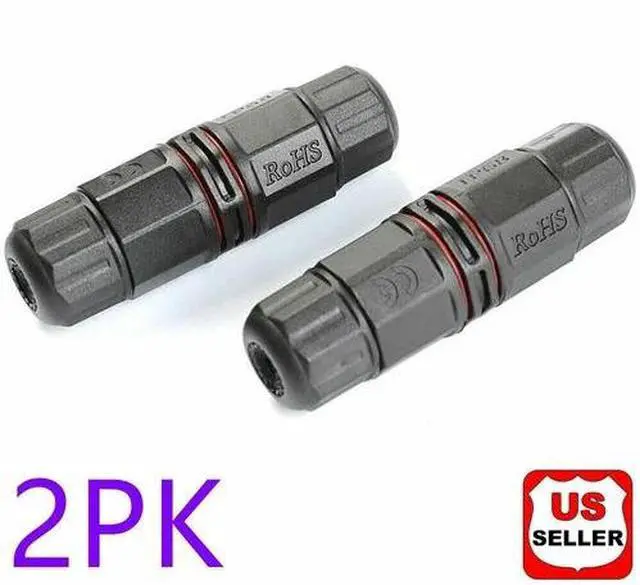 Main image of 2PK Junction Box Waterproof IP68 Electric Cable Wire Plug Connector Protection