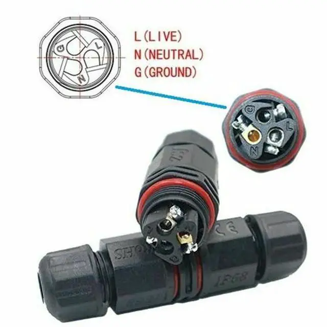 Alt view image 2 of 6 - 2PK Junction Box Waterproof IP68 Electric Cable Wire Plug Connector Protection