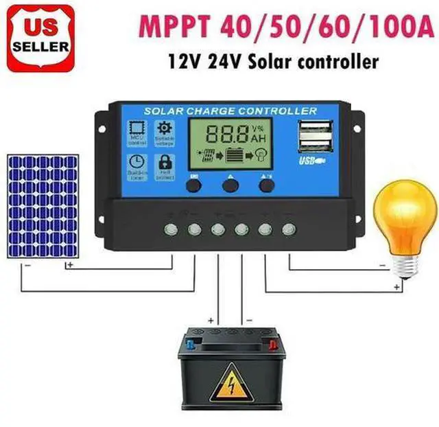 Main image of MPPT Solar Panel Regulator Charge Controller Auto Focus Tracking 30-100A 12V/24V