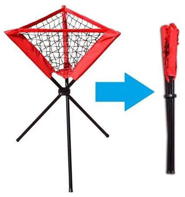 Alt view image 2 of 4 - New Baseball Caddy Softball Batting Practice Portable Holder Tripod w/ Carry Bag