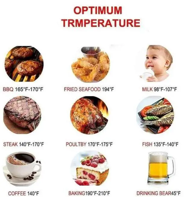 Alt view image 5 of 5 - Instant Read Digital Electronic Kitchen Cooking BBQ Grill Food Meat Thermometer