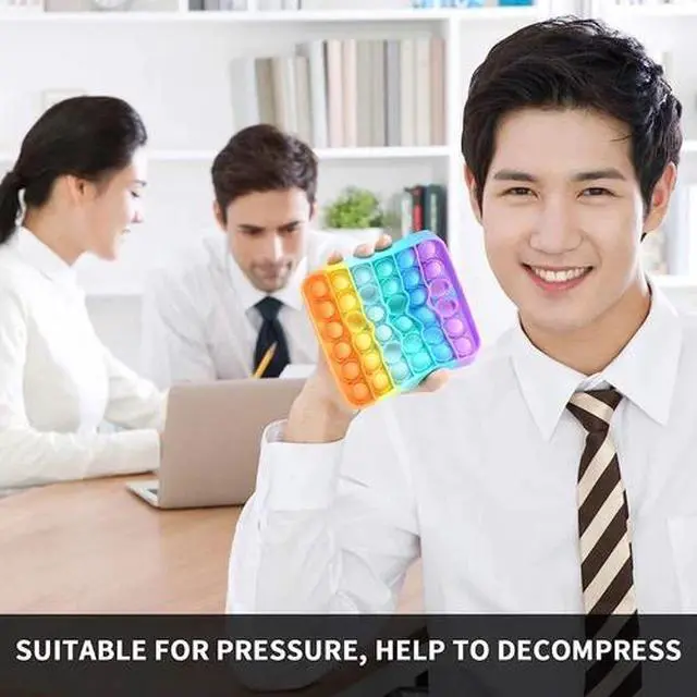 Alt view image 4 of 6 - 2x Silicone Pop Fidget Sensory Toy Autism Special Needs Stress & Pressure Relief
