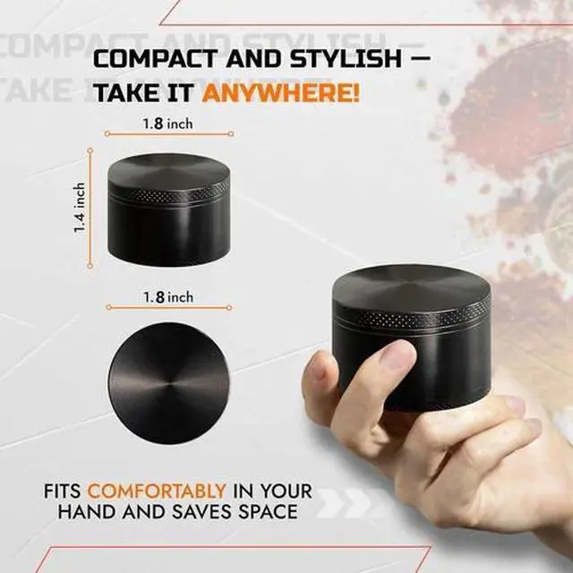 Alt view image 5 of 5 - 1.8" Premium Spice Grinder Mixer | Heavy-Duty Smooth Grinding Essential Tools