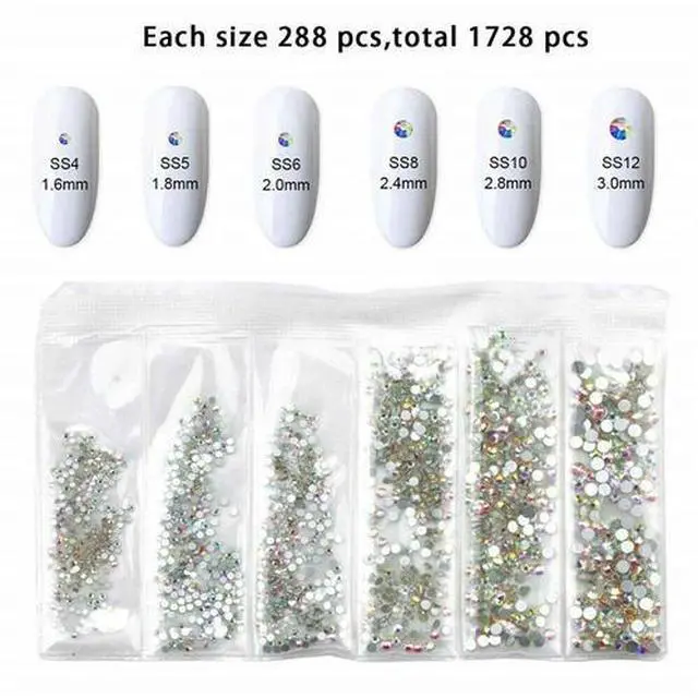 Alt view image 3 of 7 - Mix Gems Rhinestones For Nail Art Craft +picking up pen+ stainless steel tweezer