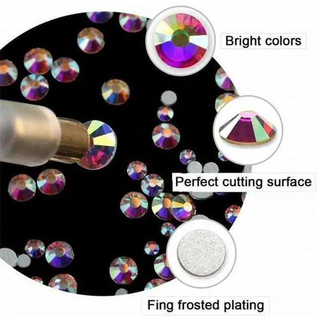 Alt view image 5 of 7 - Mix Gems Rhinestones For Nail Art Craft +picking up pen+ stainless steel tweezer