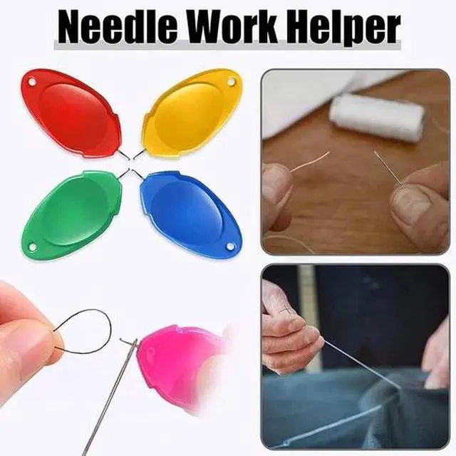 Alt view image 4 of 5 - 20PCS Needle Threaders for Hand Sewing Plastic Wire Hook Simple Threader Needles
