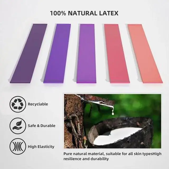 Alt view image 5 of 6 - Workout Resistance Bands Loop Set CrossFit Fitness Yoga Booty Leg Exercise Band