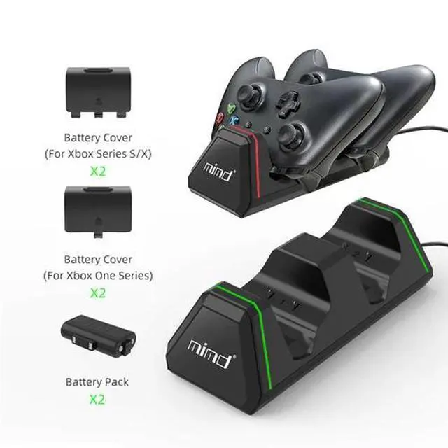 Alt view image 4 of 5 - For XBox One Series X/S Controller USB Charger Station Dock Rechargeable Battery