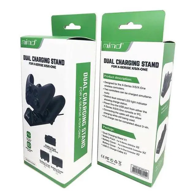 Alt view image 5 of 5 - For XBox One Series X/S Controller USB Charger Station Dock Rechargeable Battery