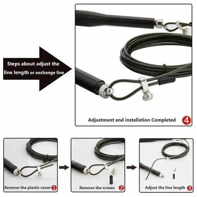 Alt view image 4 of 5 - Cpokoh Aluminum High Speed Steel Cable Jump Rope for Fast Endurance Crossfit Box