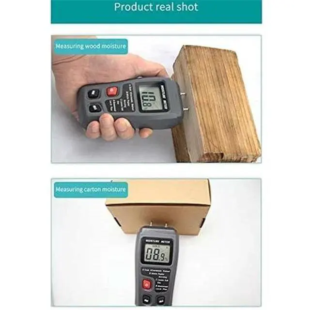 Alt view image 3 of 7 - Digital LCD Wood Moisture Meter Detector Tester Humidity 0-99.9% Hygrometer Test