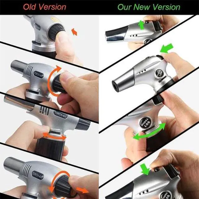 Alt view image 3 of 6 - Butane Torch Lighter Jet Gun Welding Adjustable Flame Windproof Refillable Gas