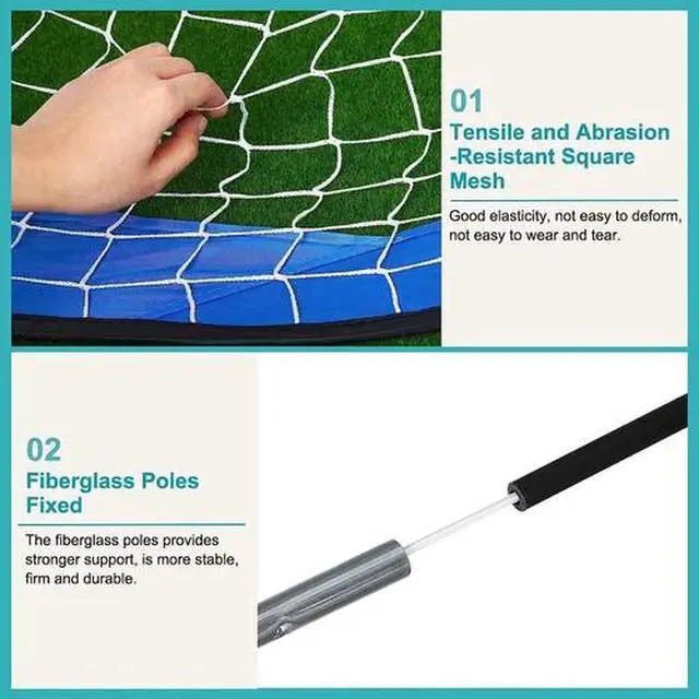 Alt view image 3 of 5 - Pop Up Soccer Goals Set Soccer Ball Net Bag, Football Gates Indoor Outdoor Games
