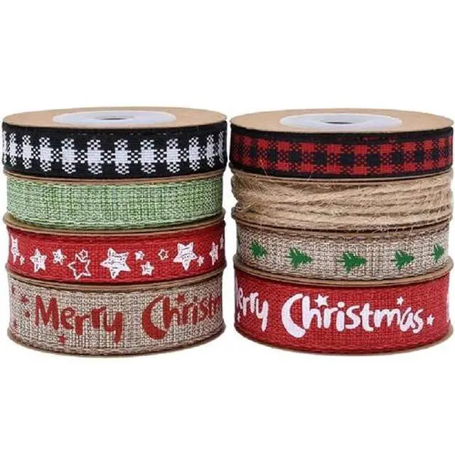 Alt view image 2 of 5 - 45 Yard 8 Rolls Ribbon Burlp Mesh DIY Scrapbooking Planners Gift Wrapping Tapes