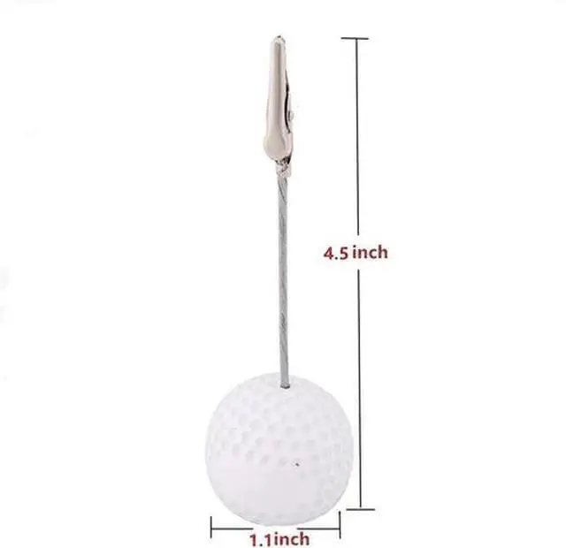 Alt view image 2 of 7 - Golf Ball Shaped Table Number Holder Name Place Card Memo Clip Holder Golf Stand