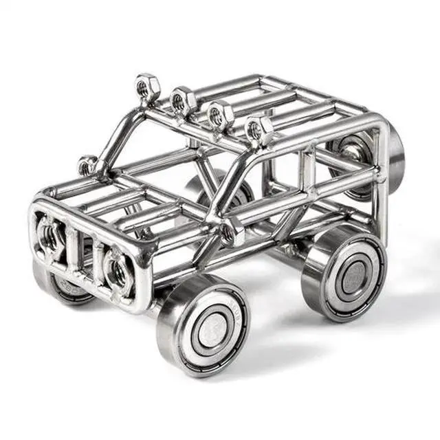 Alt view image 2 of 7 - Handmade Metal Antique Vintage Car Model Home Decor Decoration Ornaments Vehicle