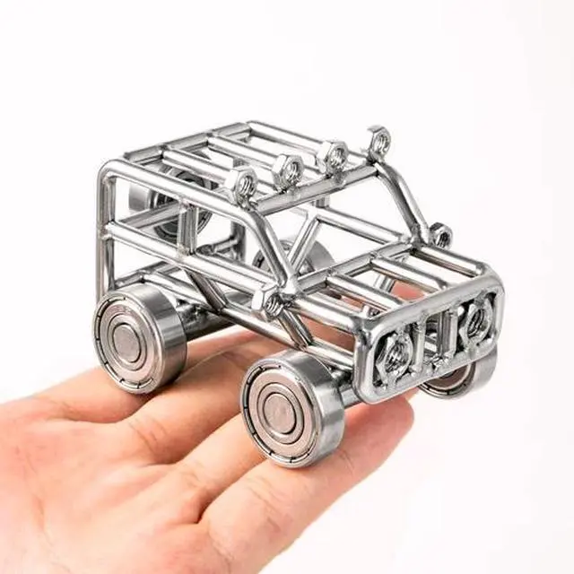 Alt view image 4 of 7 - Handmade Metal Antique Vintage Car Model Home Decor Decoration Ornaments Vehicle