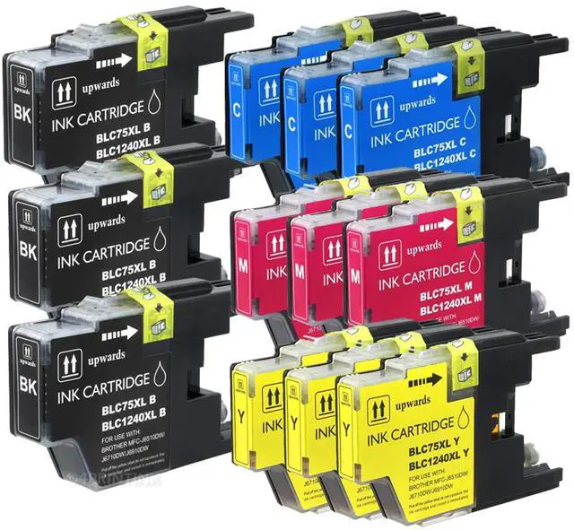 Main image of 12 NEW LC71 LC75 Ink Combo For Brother MFC-J280W MFC-J425W MFC-J430W MFC-J435w