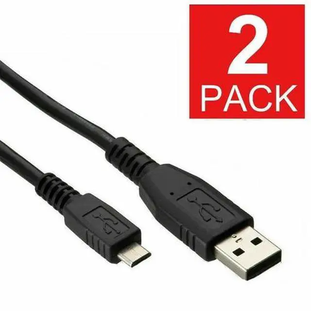Main image of 2 Pack PlayStation 4 Controller USB Charge Cable KMD New (PS4 Charger Cord)