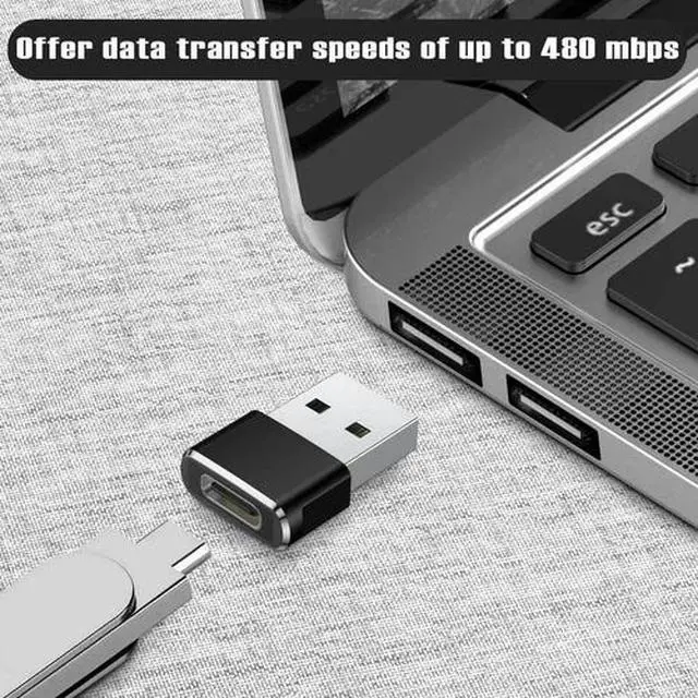 Alt view image 4 of 7 - 3 PACK USB C 3.1 Type C Female to USB 3.0 Type A Male Port Converter Adapter BLK
