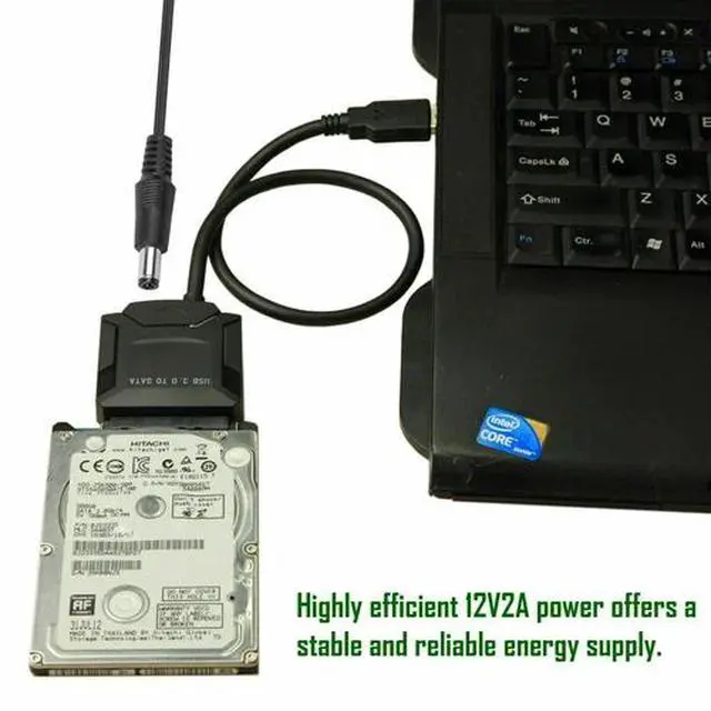 Alt view image 3 of 7 - USB 3.0 to SATA III Adapter for 2.5" 3.5" SSD HDD Hard Drive with 12V/2A Power