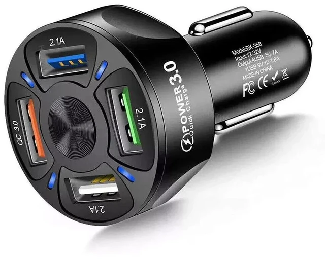 Main image of 4 Port USB Super Fast Car Charger Adapter