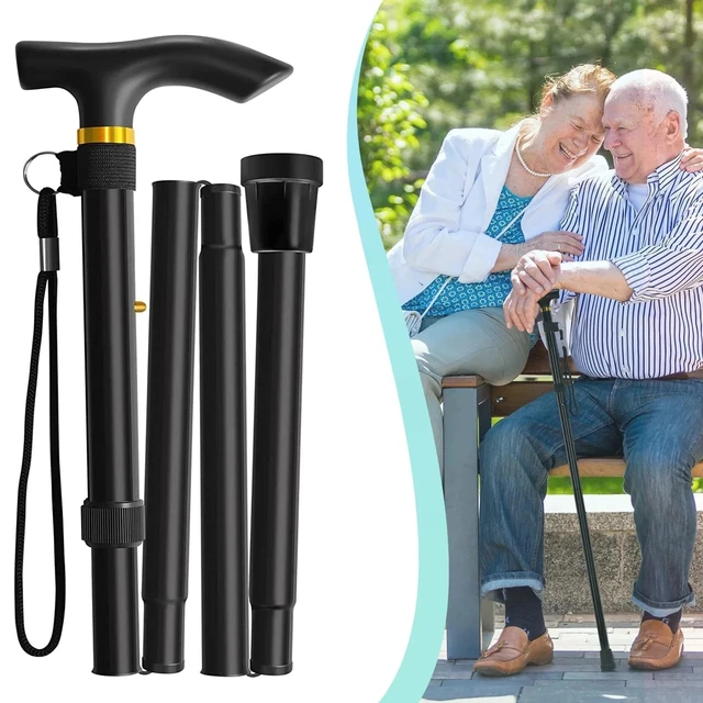 Alt view image 5 of 7 - Walking Cane, Folding Cane for Man & Women, Portable Lightweight | 11", Black