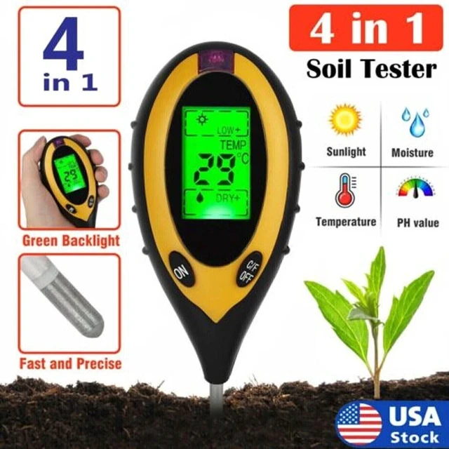 Alt view image 2 of 7 - 4 in 1 PH Tester Soil Water Moisture Light Test Meter for Garden Plant Seeding
