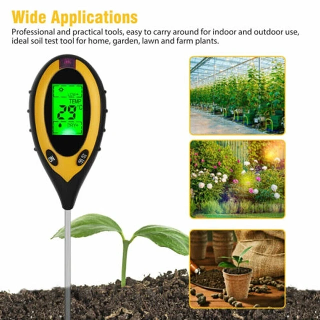 Alt view image 5 of 7 - 4 in 1 PH Tester Soil Water Moisture Light Test Meter for Garden Plant Seeding