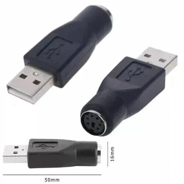 Alt view image 4 of 7 - PS/2 PS2 Male to USB Female Adapter Converter Connector For Computer PC Keyboard