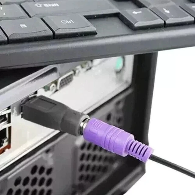 Alt view image 2 of 7 - PS/2 PS2 Male to USB Female Adapter Converter Connector For Computer PC Keyboard