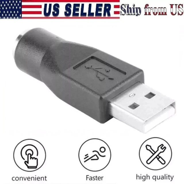 Main image of PS/2 PS2 Male to USB Female Adapter Converter Connector For Computer PC Keyboard