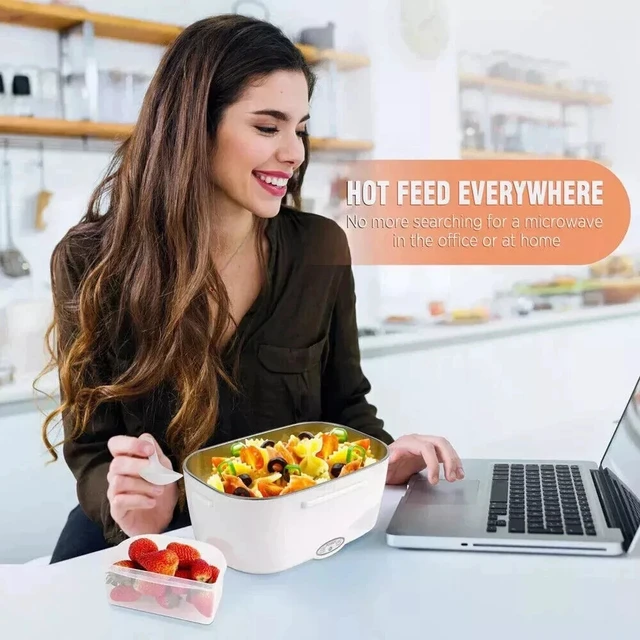 Alt view image 6 of 7 - 1.5L Electric Heating Lunch Box Portable for Car Office Food Warmer Container US