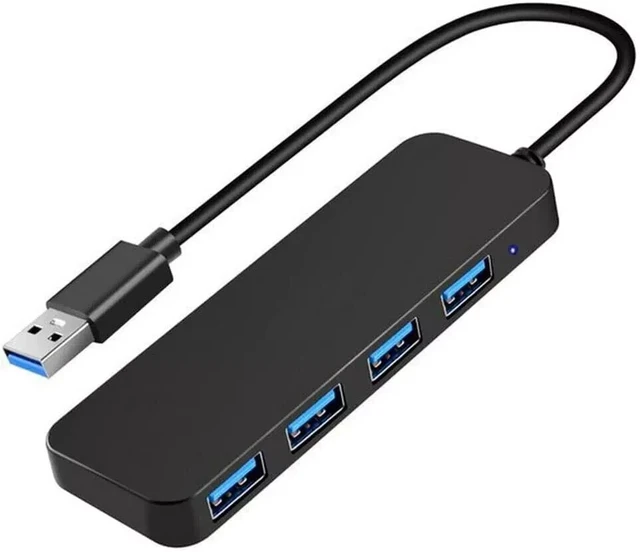 Alt view image 5 of 7 - USB 3.0 Hub 4-Port USB Hub USB Splitter USB Expander for Laptops Flash Drive HDD